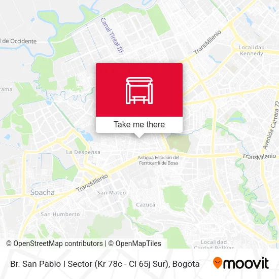Br. San Pablo I Sector (Kr 78c - Cl 65j Sur) map