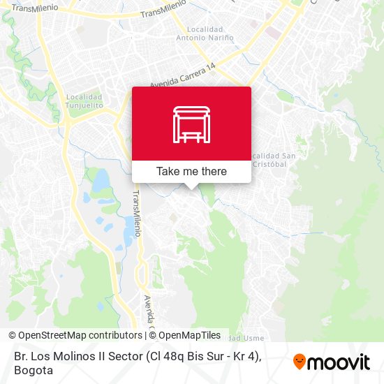 Mapa de Br. Los Molinos II Sector (Cl 48q Bis Sur - Kr 4)