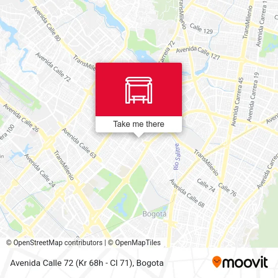 Avenida Calle 72 (Kr 68h - Cl 71) map