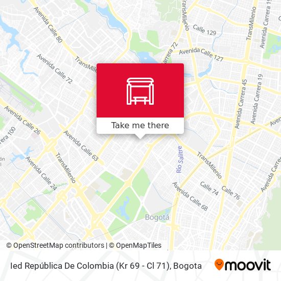 Mapa de Ied República De Colombia (Kr 69 - Cl 71)