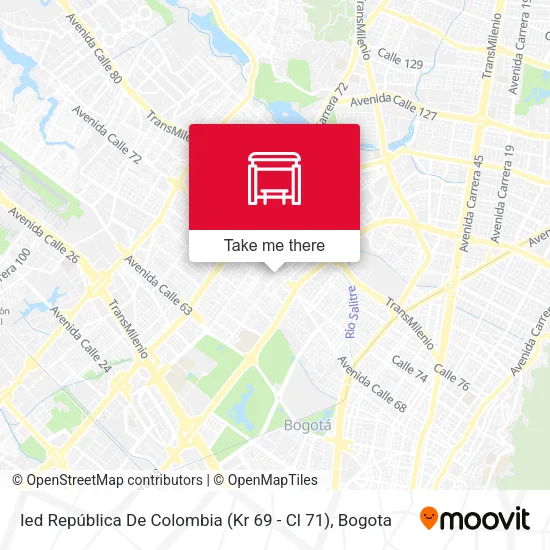 Mapa de Ied República De Colombia (Kr 69 - Cl 71)