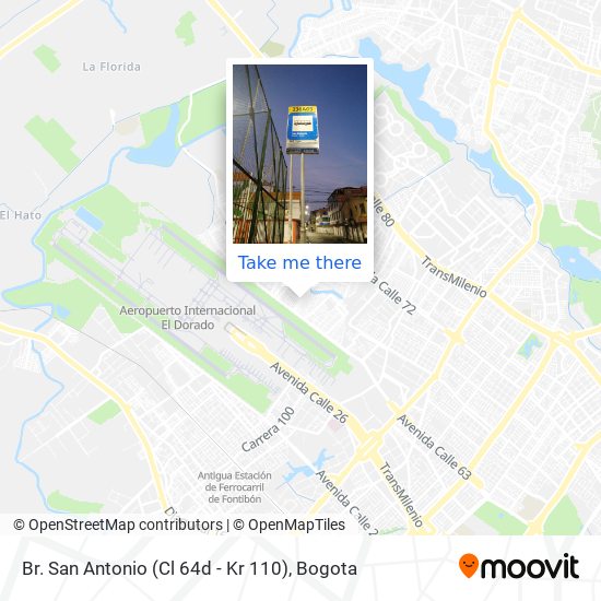 Br. San Antonio (Cl 64d - Kr 110) map