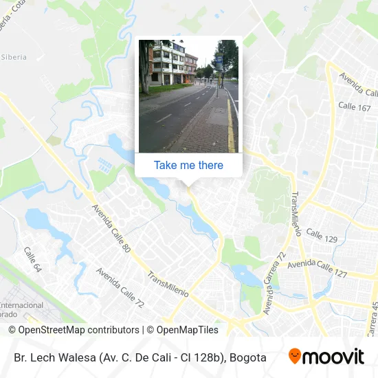 Mapa de Br. Lech Walesa (Av. C. De Cali - Cl 128b)