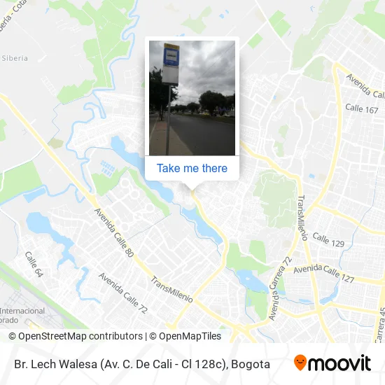Mapa de Br. Lech Walesa (Av. C. De Cali - Cl 128c)