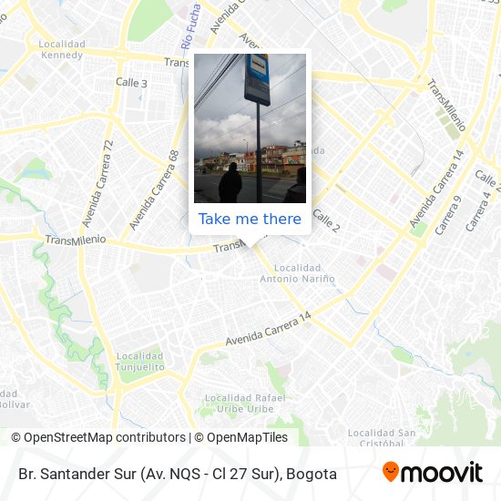 Mapa de Br. Santander Sur (Av. NQS - Cl 27 Sur)