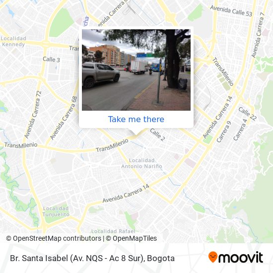 Br. Santa Isabel (Av. NQS - Ac 8 Sur) map