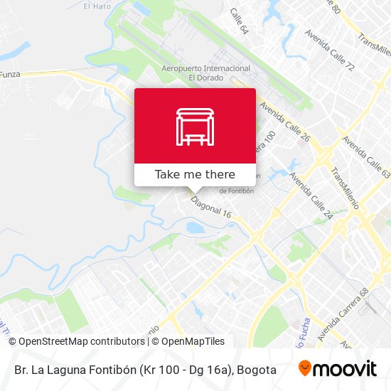 Br. La Laguna Fontibón (Kr 100 - Dg 16a) map
