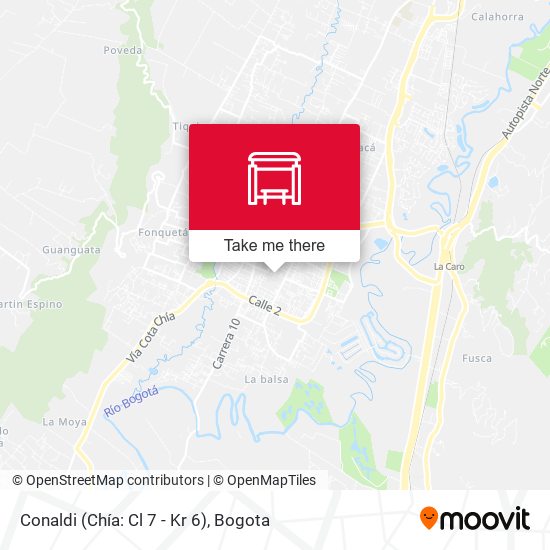 Mapa de Conaldi (Chía: Cl 7 - Kr 6)