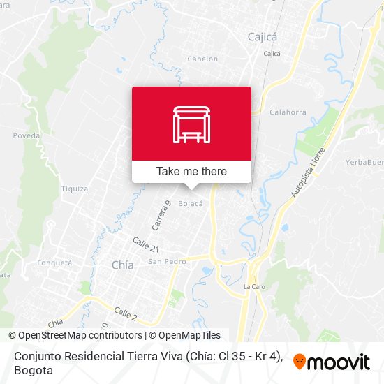 Conjunto Residencial Tierra Viva (Chía: Cl 35 - Kr 4) map