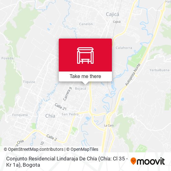 Conjunto Residencial Lindaraja De Chía (Chía: Cl 35 - Kr 1a) map