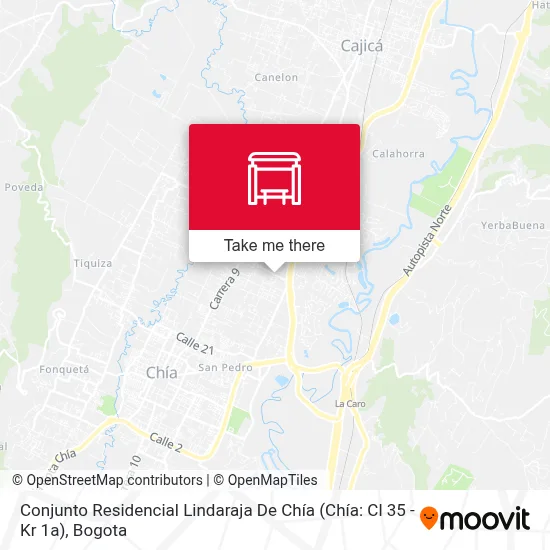 Conjunto Residencial Lindaraja De Chía (Chía: Cl 35 - Kr 1a) map