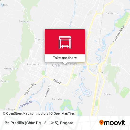 Mapa de Br. Pradilla (Chía: Dg 13 - Kr 5)