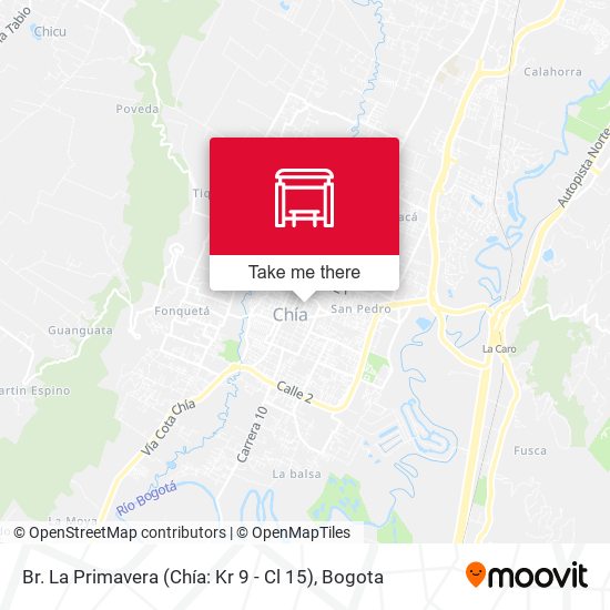Mapa de Br. La Primavera (Chía: Kr 9 - Cl 15)