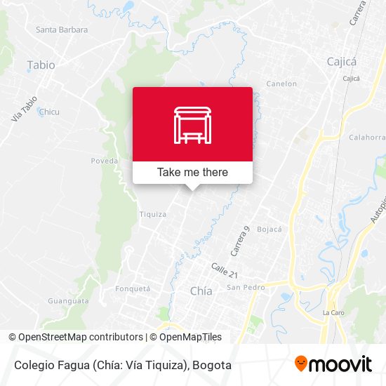 Colegio Fagua (Chía: Vía Tiquiza) map
