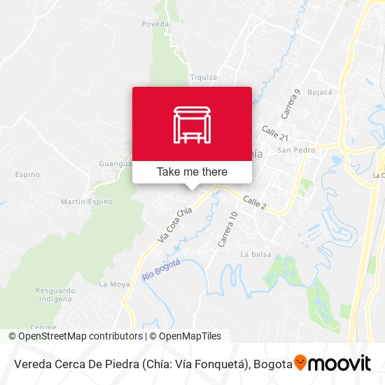 Vereda Cerca De Piedra (Chía: Vía Fonquetá) map