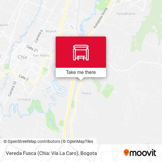 Mapa de Vereda Fusca (Chía: Vía La Caro)