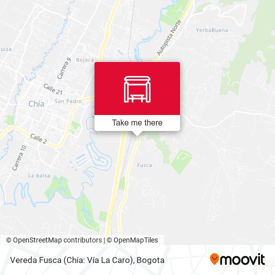 Mapa de Vereda Fusca (Chía: Vía La Caro)