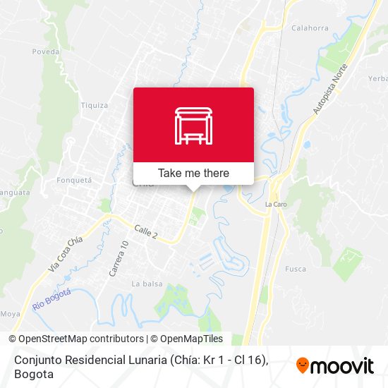Conjunto Residencial Lunaria (Chía: Kr 1 - Cl 16) map