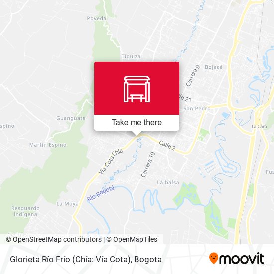 Glorieta Río Frío (Chía: Vía Cota) map