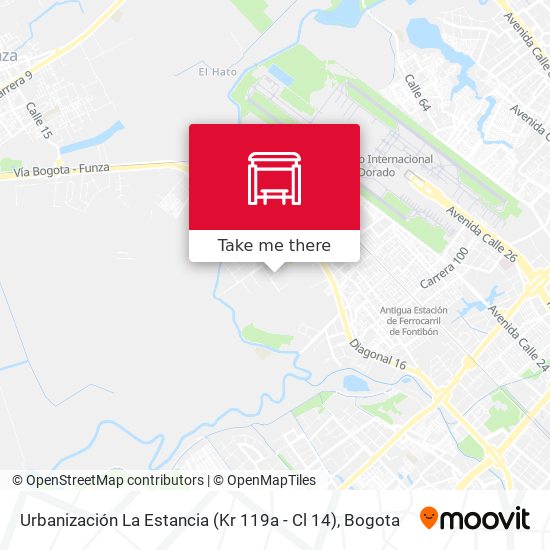 Urbanización La Estancia (Kr 119a - Cl 14) map