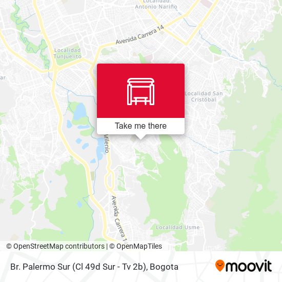 Br. Palermo Sur (Cl 49d Sur - Tv 2b) map