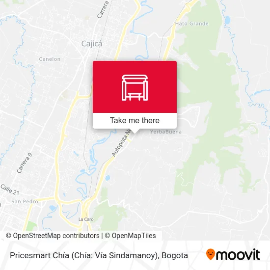 Pricesmart Chía (Chía: Vía Sindamanoy) map