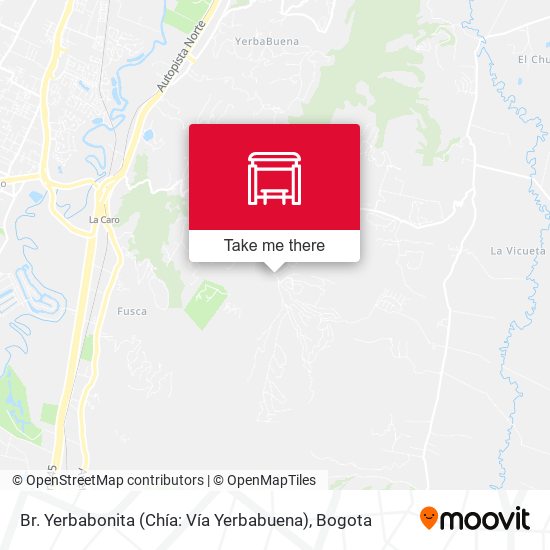 Mapa de Br. Yerbabonita (Chía: Vía Yerbabuena)
