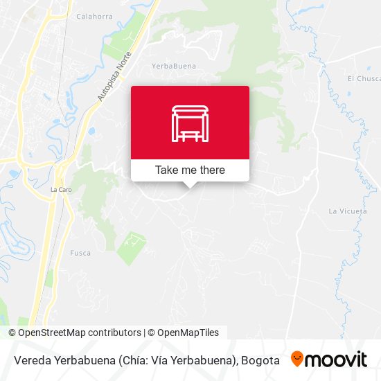 Vereda Yerbabuena (Chía: Vía Yerbabuena) map