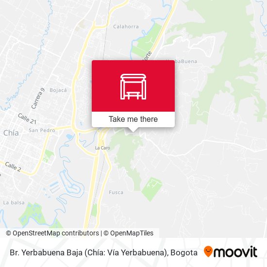 Mapa de Br. Yerbabuena Baja (Chía: Vía Yerbabuena)
