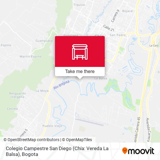 Mapa de Colegio Campestre San Diego (Chía: Vereda La Balsa)