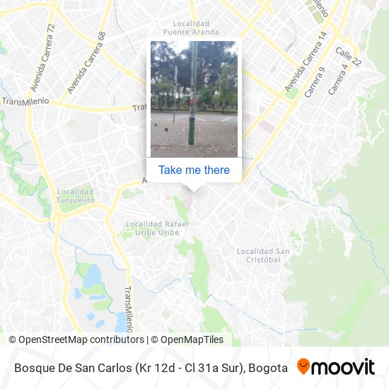 Bosque De San Carlos (Kr 12d - Cl 31a Sur) map