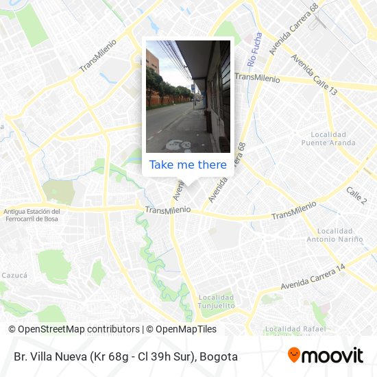 Mapa de Br. Villa Nueva (Kr 68g - Cl 39h Sur)