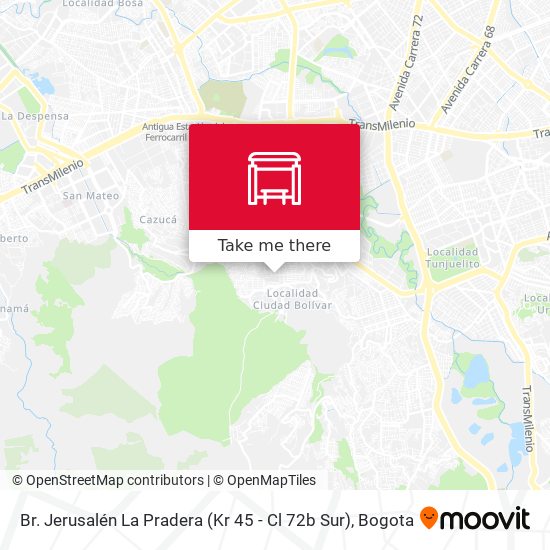Mapa de Br. Jerusalén La Pradera (Kr 45 - Cl 72b Sur)