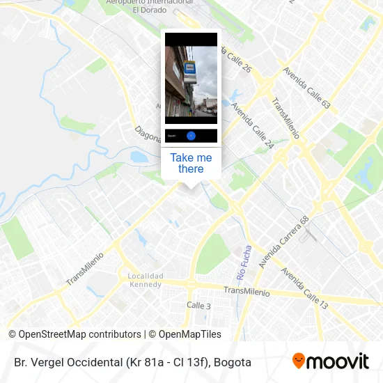 Mapa de Br. Vergel Occidental (Kr 81a - Cl 13f)