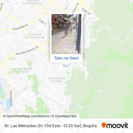 Mapa de Br. Las Mercedes (Kr 10d Este - Cl 20 Sur)