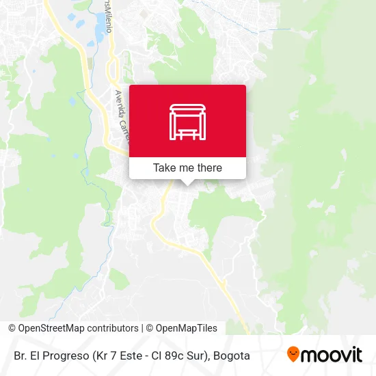 Br. El Progreso (Kr 7 Este - Cl 89c Sur) map