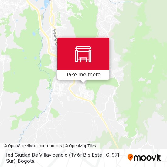 Ied Ciudad De Villavicencio (Tv 6f Bis Este - Cl 97f Sur) map