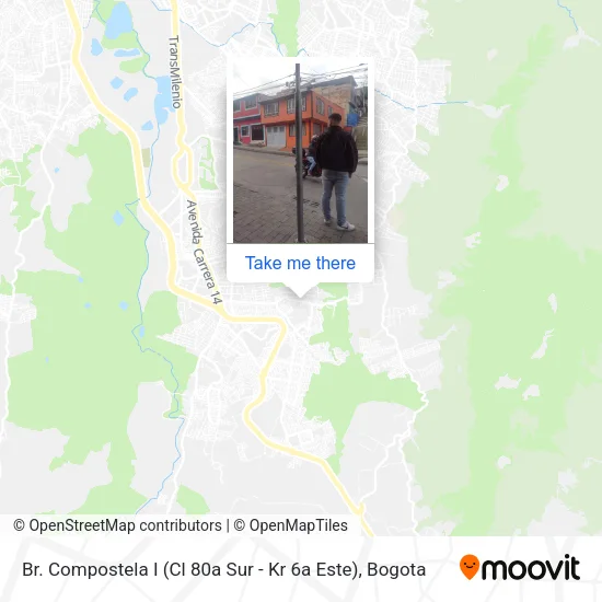 Mapa de Br. Compostela I (Cl 80a Sur - Kr 6a Este)