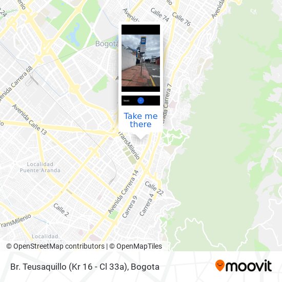 Mapa de Br. Teusaquillo (Kr 16 - Cl 33a)