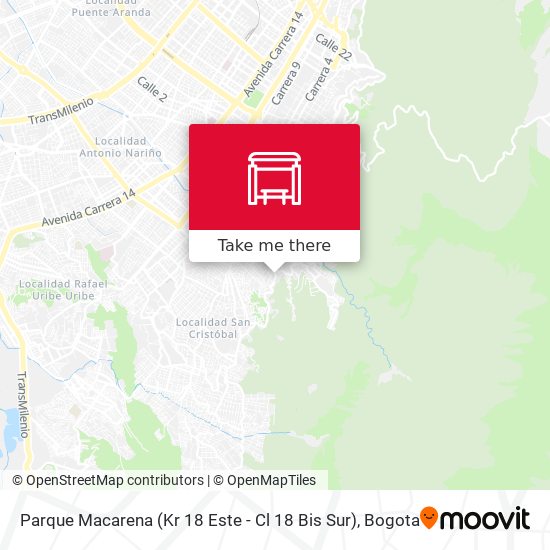 Mapa de Parque Macarena (Kr 18 Este - Cl 18 Bis Sur)