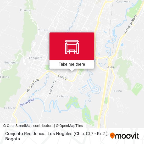 Conjunto Residencial Los Nogales (Chía: Cl 7 - Kr 2 ) map