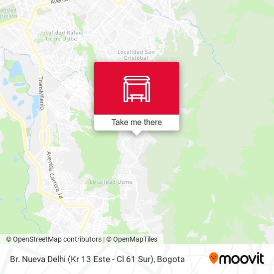 Mapa de Br. Nueva Delhi (Kr 13 Este - Cl 61 Sur)