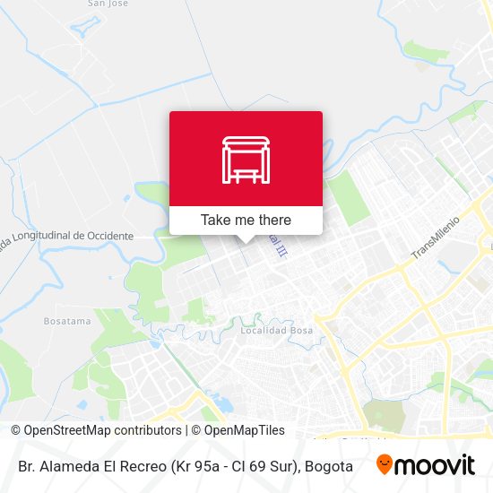 Br. Alameda El Recreo (Kr 95a - Cl 69 Sur) map