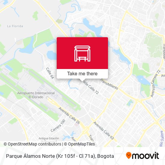 Parque Álamos Norte (Kr 105f - Cl 71a) map
