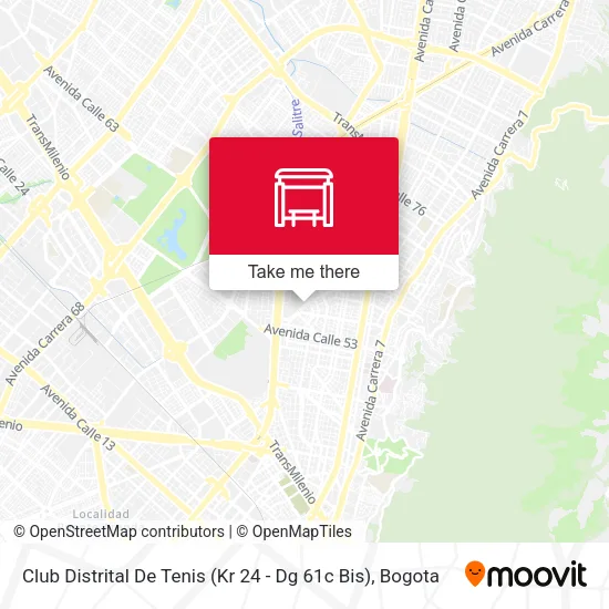 Club Distrital De Tenis (Kr 24 - Dg 61c Bis) map
