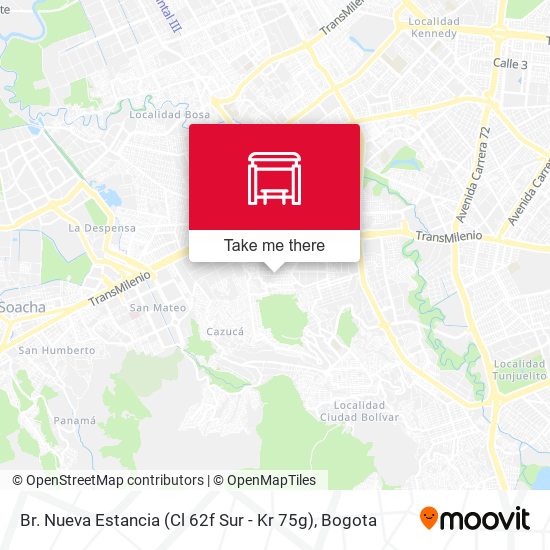 Br. Nueva Estancia (Cl 62f Sur - Kr 75g) map