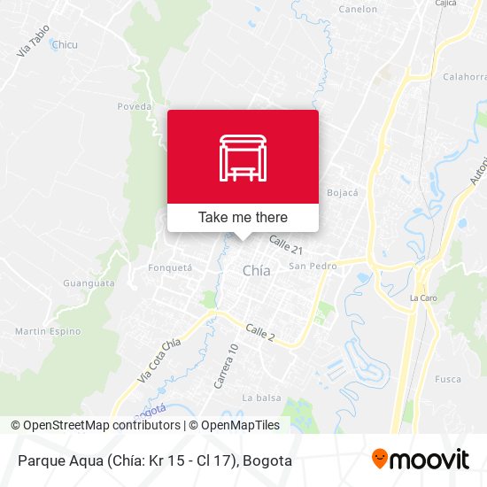 Mapa de Parque Aqua (Chía: Kr 15 - Cl 17)
