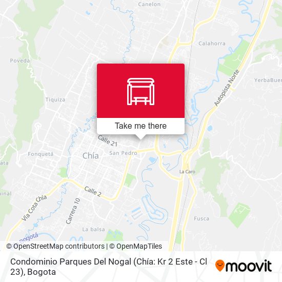 Condominio Parques Del Nogal (Chía: Kr 2 Este - Cl 23) map