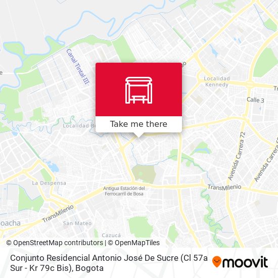 Mapa de Conjunto Residencial Antonio José De Sucre (Cl 57a Sur - Kr 79c Bis)