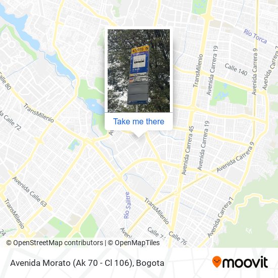 Avenida Morato (Ak 70 - Cl 106) map